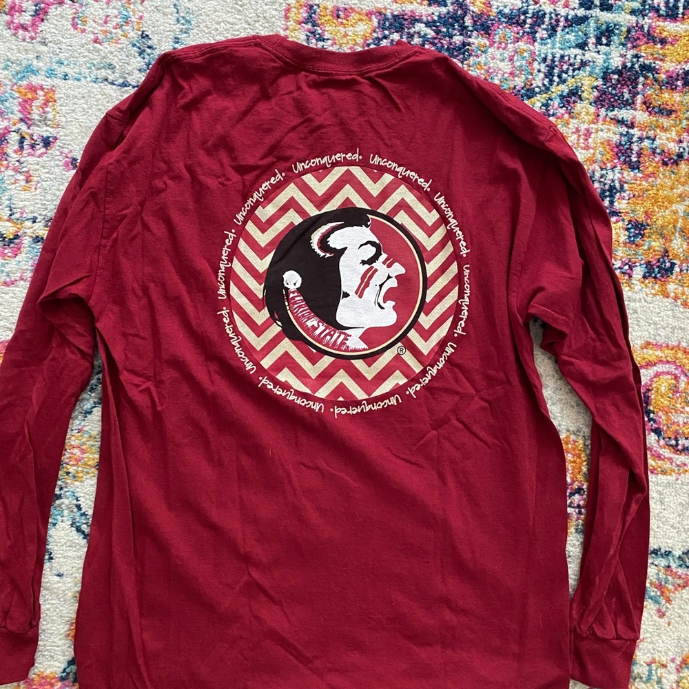 FSU unconquered long sleeve garnet tshirt size large